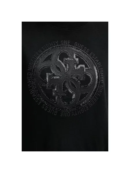 Bluza z kapturem Guess z kapturem czarna
