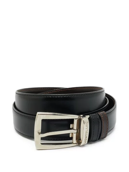 Cu centură reversibil curea Montblanc cu cataramă negru