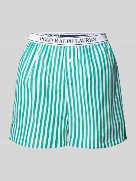 Szorty od piżamy o kroju relaxed fit z elastycznym pasem z logo Polo Ralph Lauren zielone