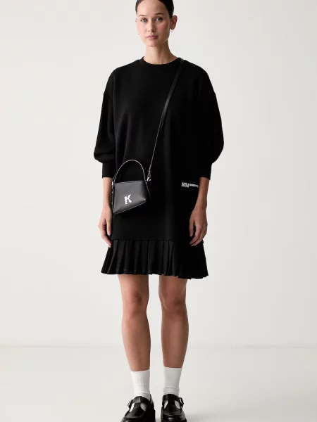 Karl Lagerfeld Jeans rochie oversized din negru