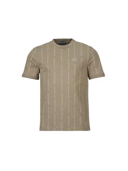 Grafika majica Emporio Armani Ea7 s potiskom s kratkimi rokavi bež