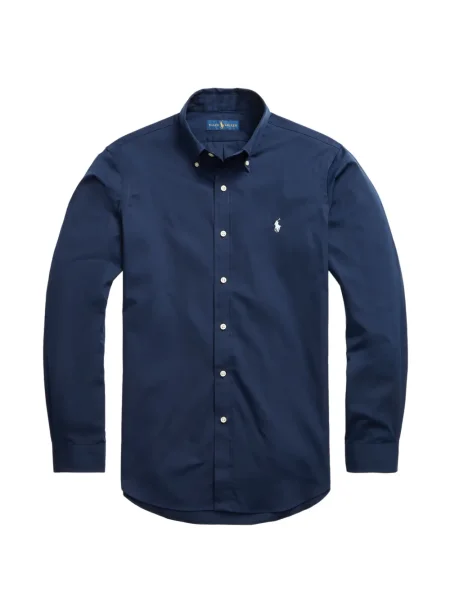 Matlasat tricou polo Polo Ralph Lauren cu decolteu rotund cu autograf roșu
