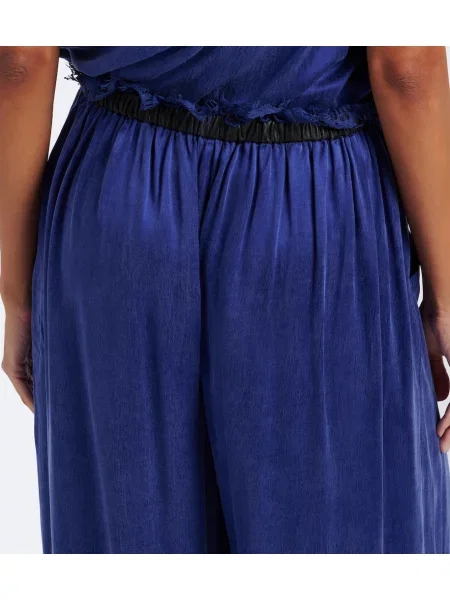 Pantaloni Jacques Wei din piele albastru