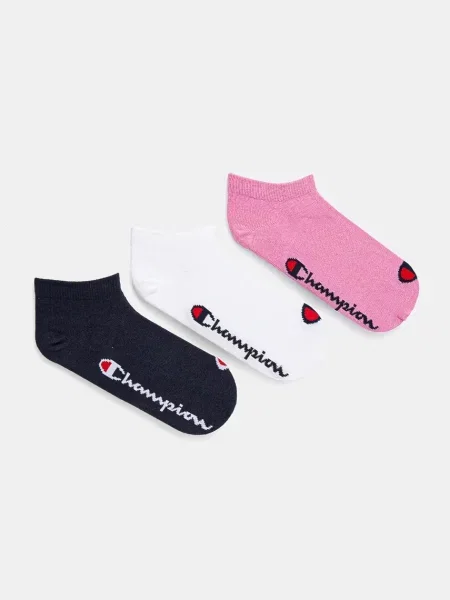Champion Authentic Athletic Apparel Zokni éjkék / rózsaszín / piros fehér