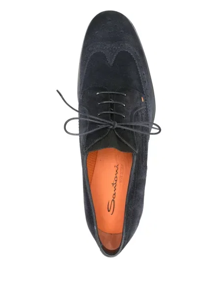 Σκαρπίνια oxford Santoni σουέτ μπλε