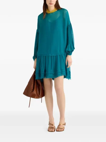 Mała mały sukienka mini Momoni garniturowa zielona