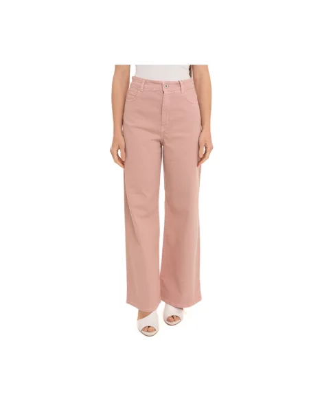 Spodnie Weekend Max Mara różowe
