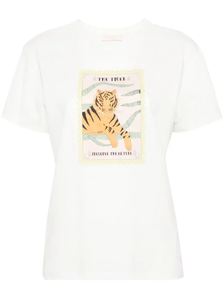 Tricou Twinset cu imagine alb
