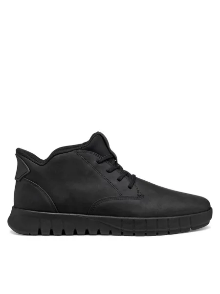 Sneakersy z mieszanki skóry model FLEXTRIDE' Geox czarne
