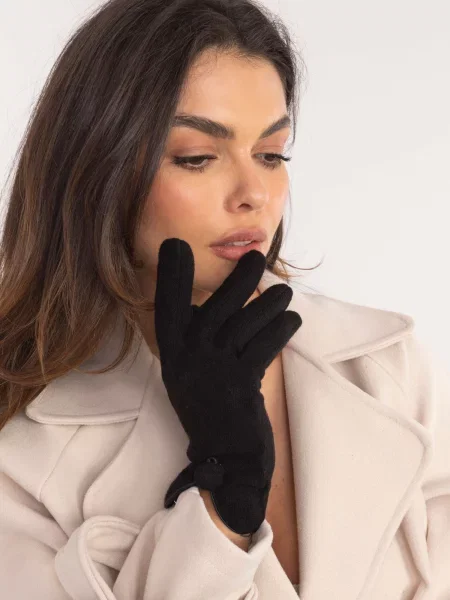 Rękawiczki Wool Fashion Italia czarne