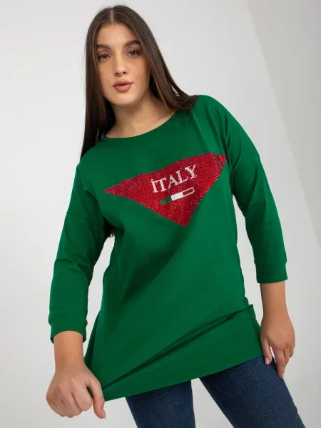 Bluză Fashionhunters verde