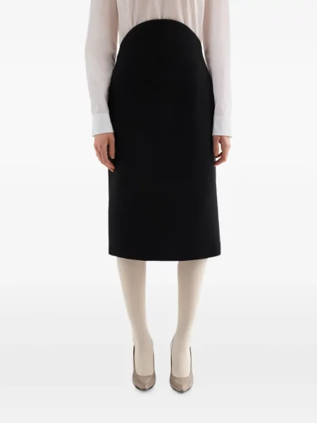 Fustă Jil Sander de lână negru