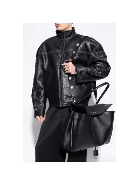 Pasek Balenciaga skórzany z paskiem czarny