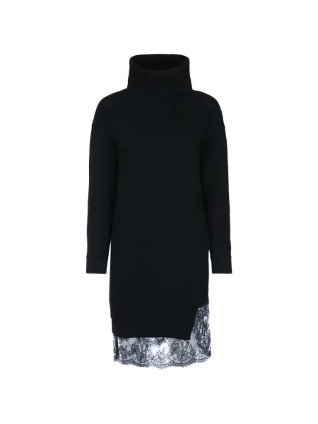 Rochie midi Ermanno Firenze din dantelă negru