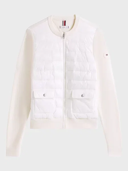 Утеплений бомбер Tommy Hilfiger білий