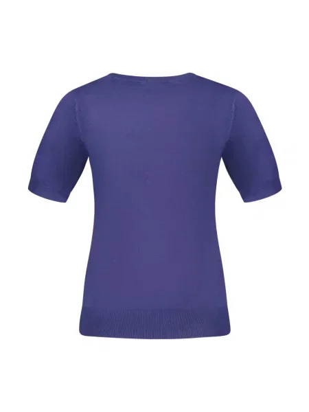 Jeansy Guess z krótkim rękawem z kamieniami ze spandexu niebieskie