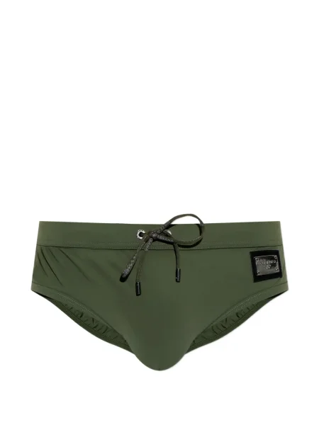 Șnur de strângere slip de baie Dolce & Gabbana cu autograf verde