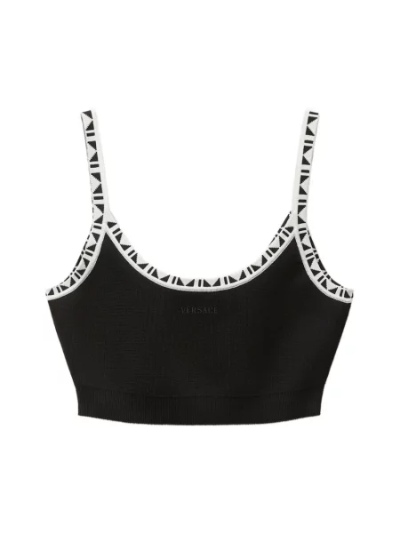 Top Versace bez rękawów czarny
