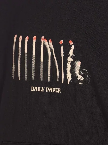 Hanorac cu glugă Daily Paper negru