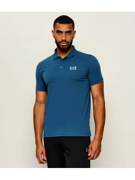 Tricou polo Ea7 albastru