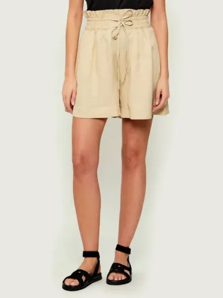 BOSS ORANGE Pantaloni scurți C_Tacolina | Relaxed fit | cu adaos de in bej