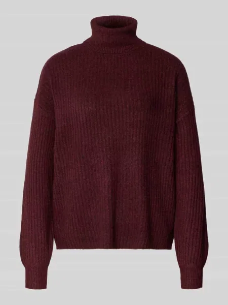 Sweter z dzianiny z golfem model ‘Onema’ B.young