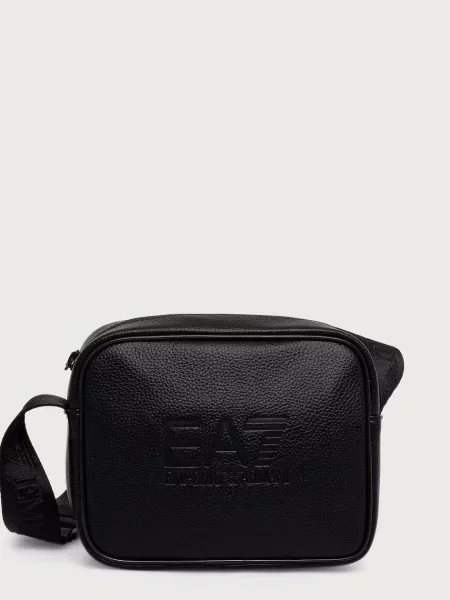 Emporio Armani geantă crossbody pentru femei cu imitație de piele negru