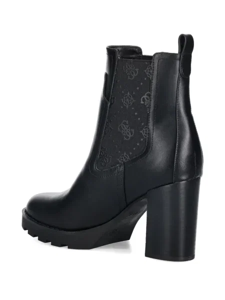 Cizme scurte Guess cu autograf negru