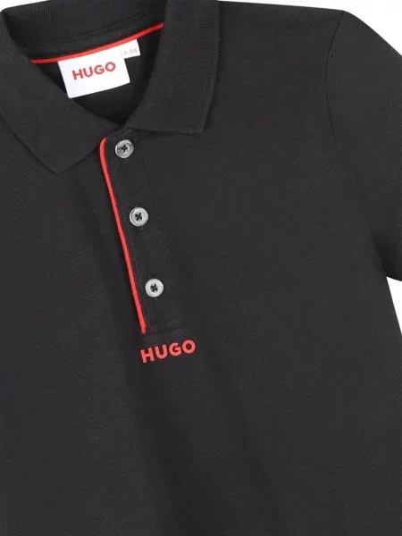 Koszulka polo dziecięca Hugo czarna