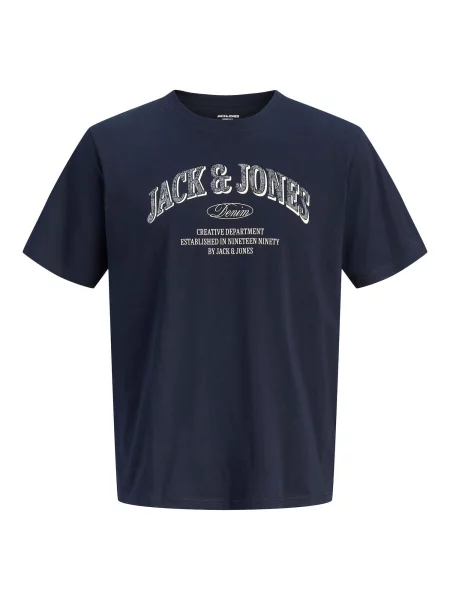 JACK & JONES Tricou JJEDENVER albastru închis alb