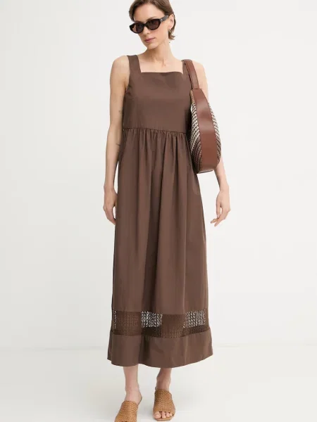 Weekend Max Mara rochie din GOLA maro