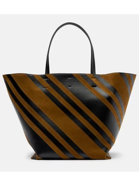 Geantă de mână Phoebe Philo din piele de căprioară negru