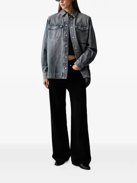 Подрязан тениска Karl Lagerfeld Jeans с принт черно
