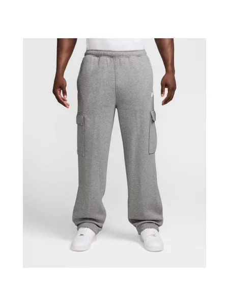 Długie spodnie Nike Club Cargo Fleece jasnoszary S szare