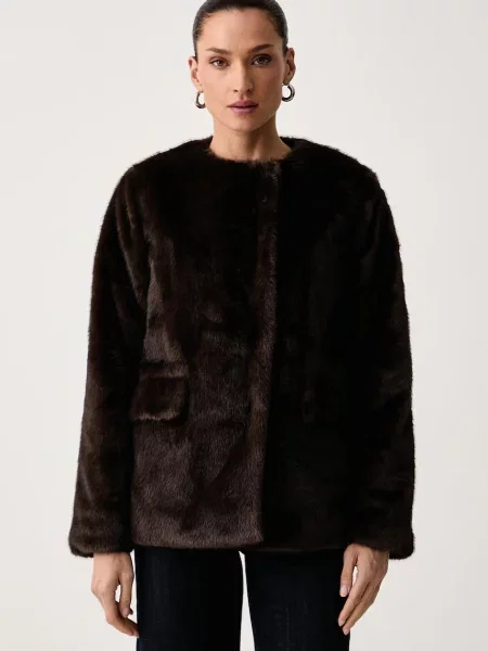 Lauren Ralph Lauren dlouhá bunda hnědá