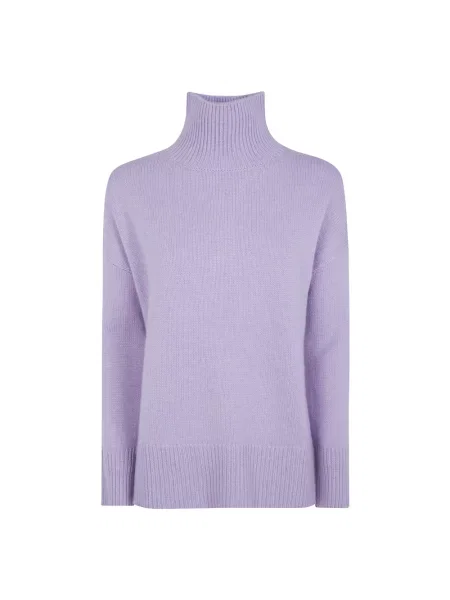 Sweter Kujten z kaszmiru fioletowy