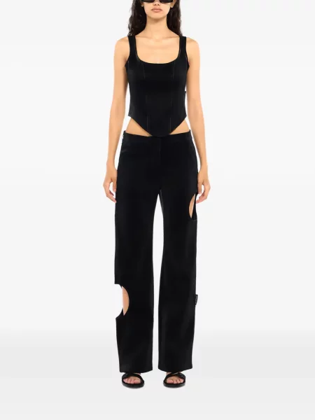 Pantaloni Off-white de catifea alb