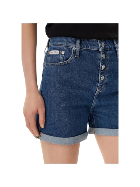 Pantaloni Calvin Klein Jeans scurte albastru