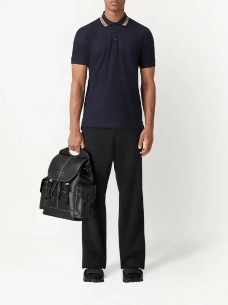 Siuvinėta polo marškinėliai Burberry mėlyna