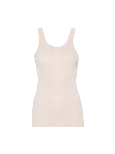 Top Quira na ramiączkach prążkowany różowy