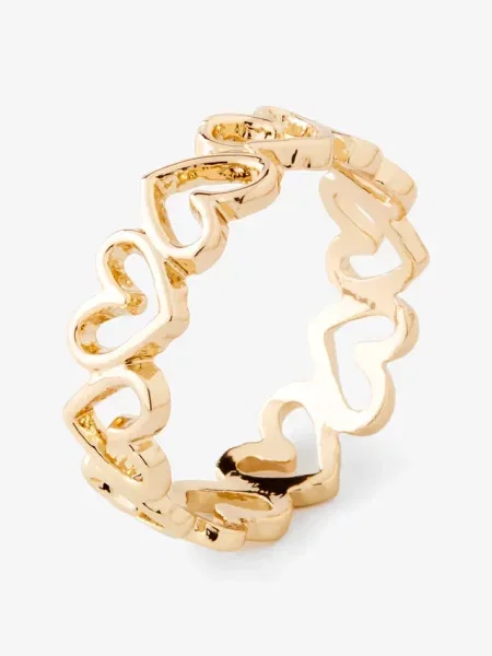 Pierścionek z ogniw w kształcie serca