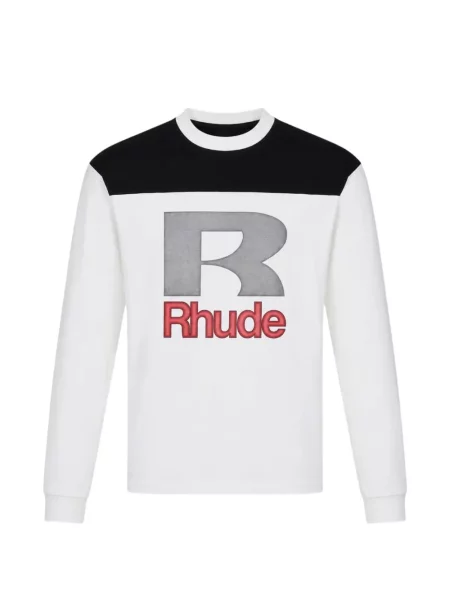 Lung tricou Rhude alb