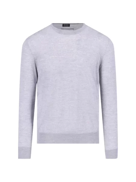 Pulover Zegna cu decolteu rotund gri