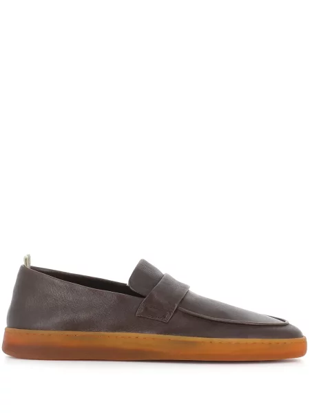 Pantofi loafer Officine Creative din piele gri