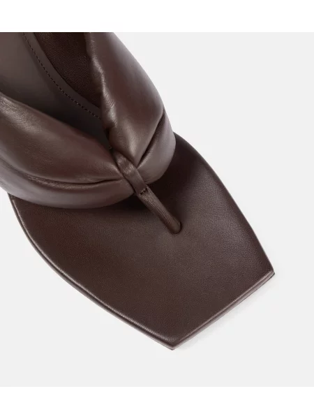 Chiloți tanga Rick Owens din piele bordo