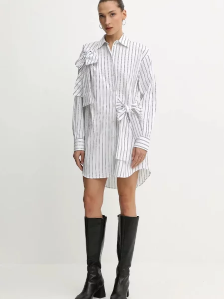 Сукня MSGM mini oversize білий