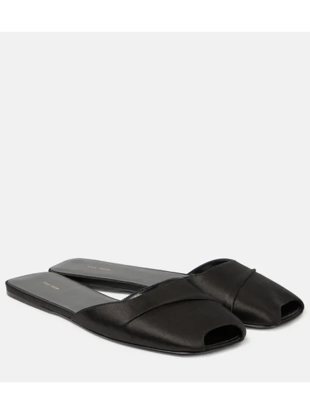 Sandale The Row din satin negru