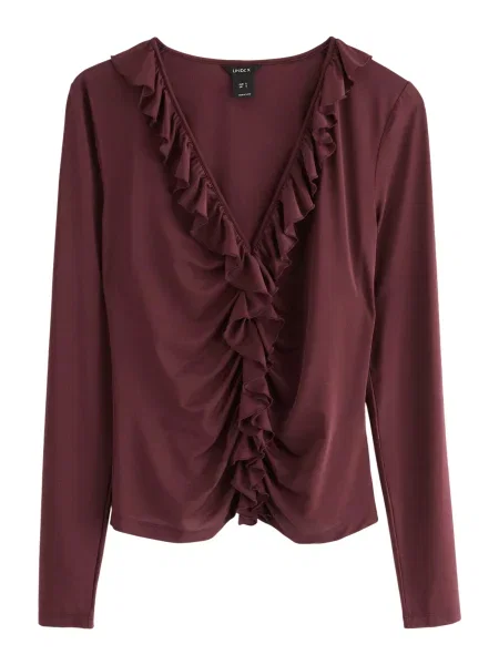 Lindex Tričko Fia vínově červená