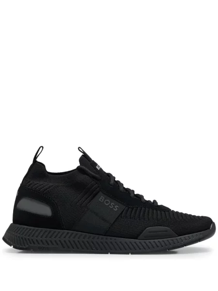 Sneakerși Boss tricotate negru