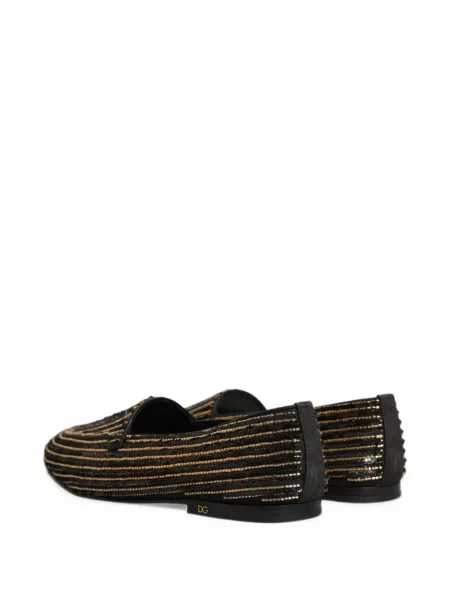 Loafers Dolce & Gabbana s flitry černé